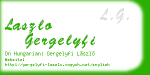laszlo gergelyfi business card
