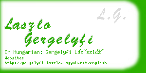 laszlo gergelyfi business card